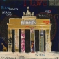 Mobile Preview: Kunstdruck Berlin Brandenburger Tor dunkelblau