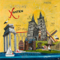 Preview: Leinwandbild Xanten – farbenfrohe Stadtcollage mit Xantener Dom, Römerstadt und Niederrhein