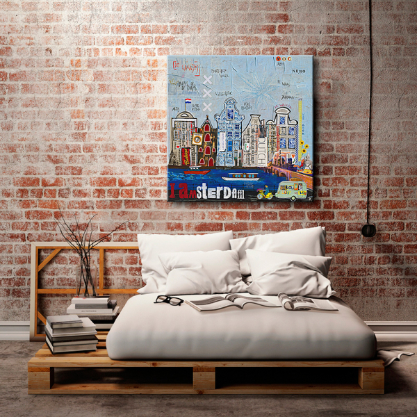Wohnbeispiel Kunstdruck Amsterdam