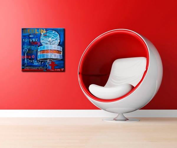 Wohnbeispiel Kunstdruck Berlin  Alexanderplatz