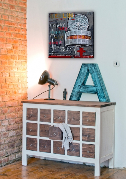 Wohnbeispiel Kunstdruck Berlin  Alexanderplatz