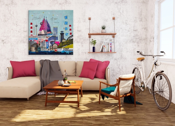 Wohnbeispiel Kunstdruck Cool Cologne