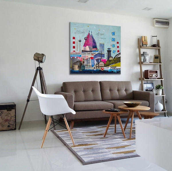 Wohnbeispiel Kunstdruck Cool Cologne