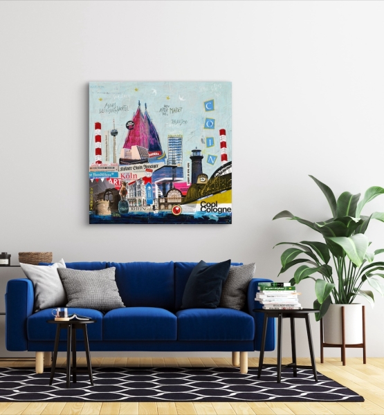 Wohnbeispiel Kunstdruck Cool Cologne