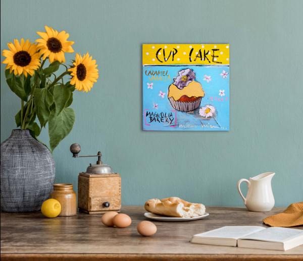 Preview: wohnbeispiel kunstdruck-cup-cake