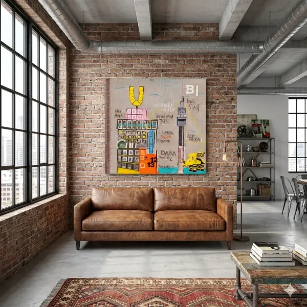 Leinwandbild Dortmund im Industriedesign-Loft mit Dortmunder U und urbanem Ruhrgebiets-Charakter