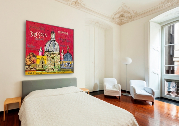 Wohnbeispiel Kunstdruck Dresden