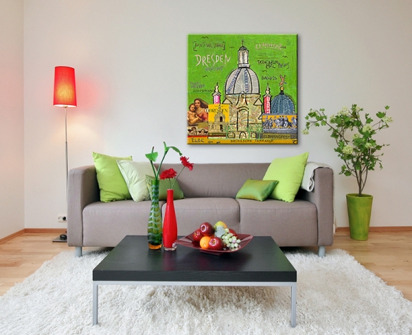 Wohnbeispiel Kunstdruck Dresden