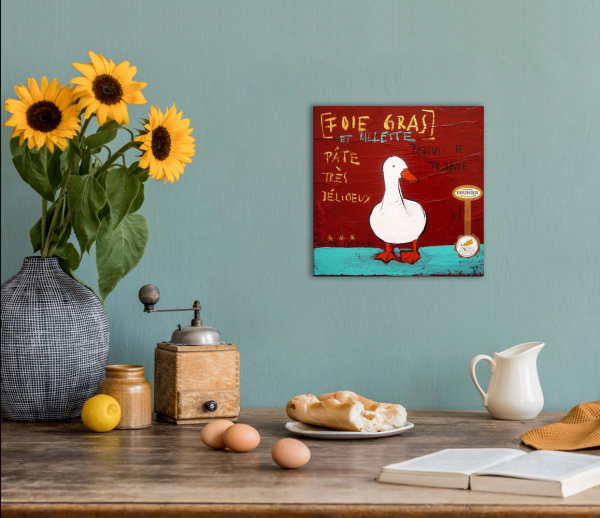 Preview: Wohnbeispiel Kunstdruck Gans