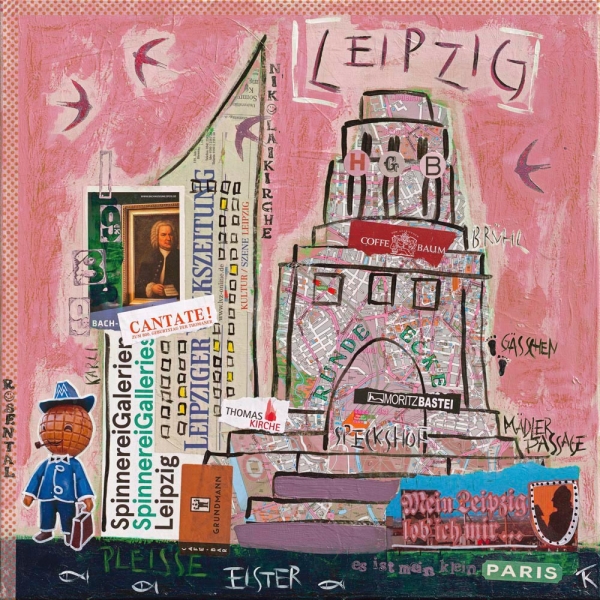 Preview: Kunstdruck Leipzig rosé