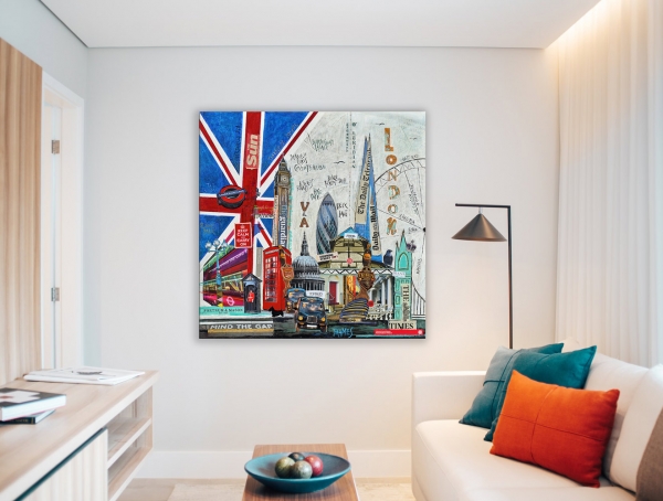 Leinwandbild Union Jack - London