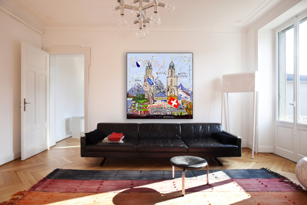 Wohnbeispiel kunstdruck zürich