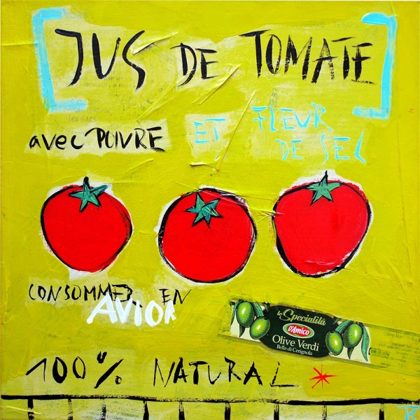 Kunstdruck Jus de Tomate grün