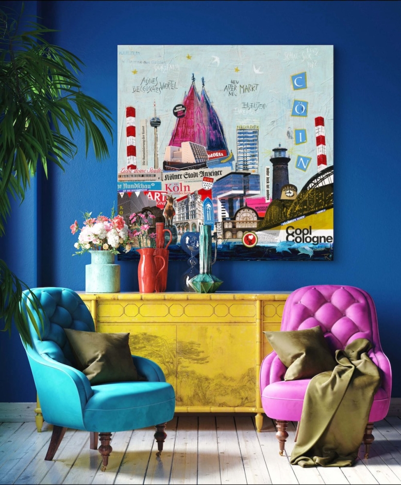 Wohnbeispiel Kunstdruck Cool Cologne