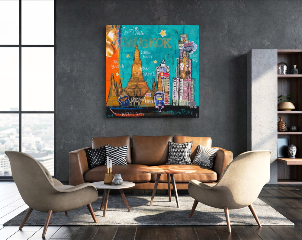 Wohnbeispiel kunstdruck-Bangkok