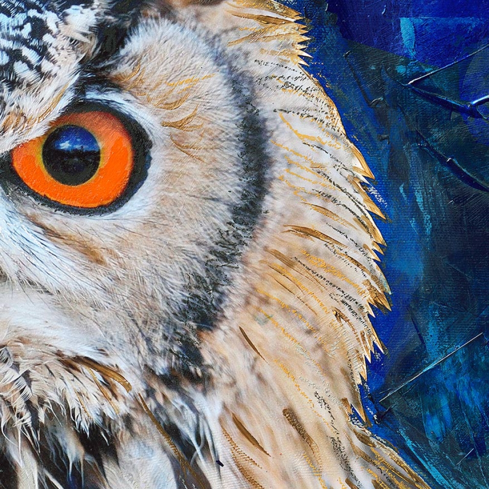 Detailansicht Kunstdruck Wildschwein