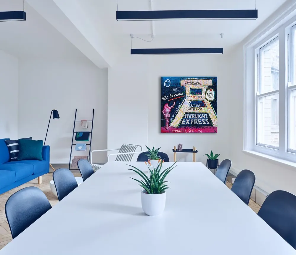 Leinwandbild Bochum als Ruhrpott-Wandbild im hellen Besprechungsraum