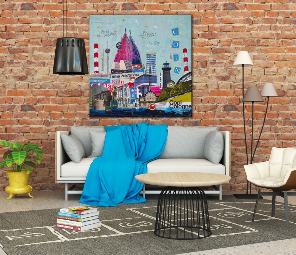 Wohnbeispiel Kunstdruck Cool Cologne