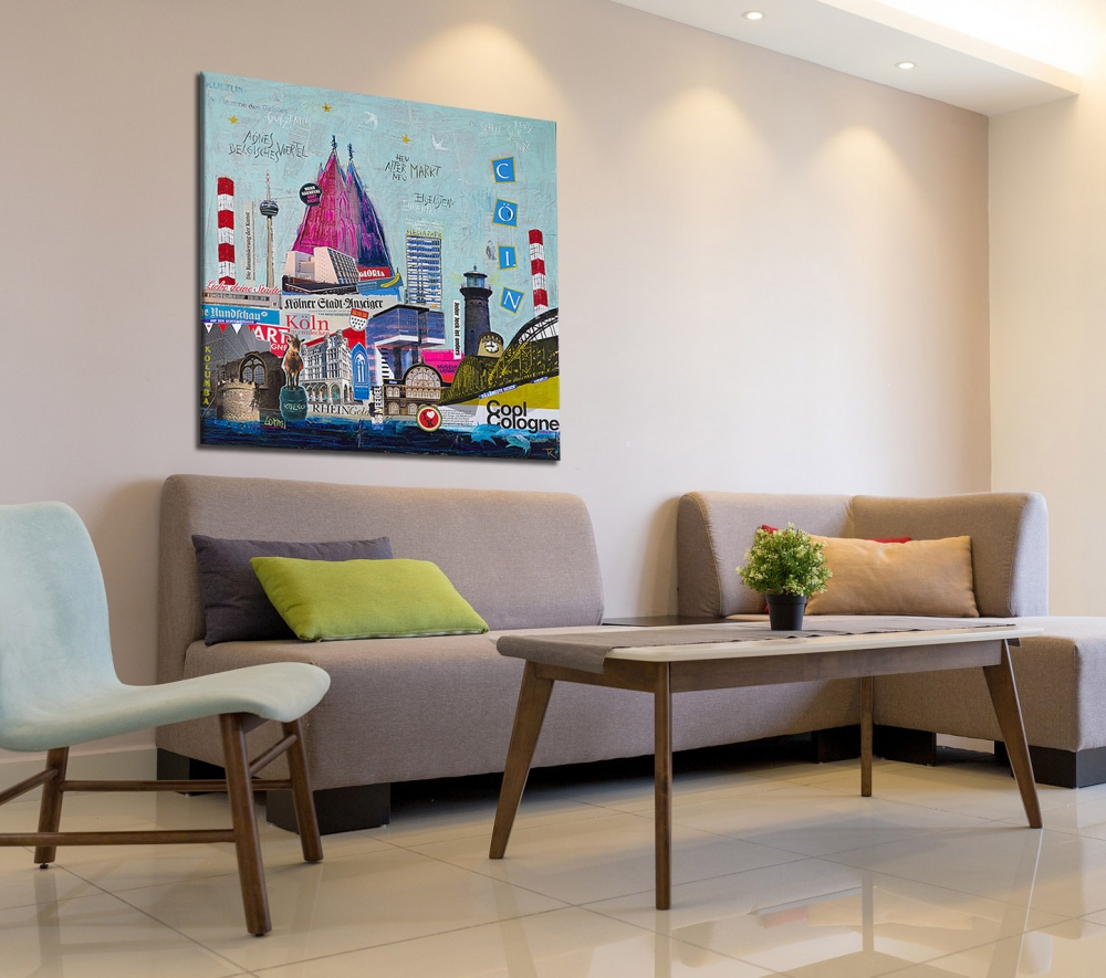 Wohnbeispiel Kunstdruck Cool Cologne