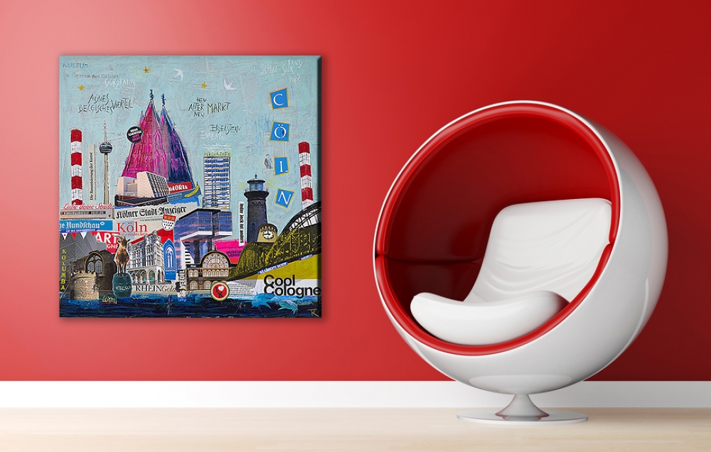 Wohnbeispiel Kunstdruck Cool Cologne