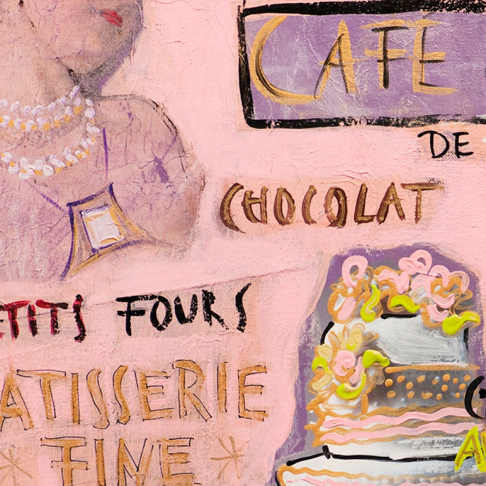 Detailansicht Kunstdruck Café de Paris