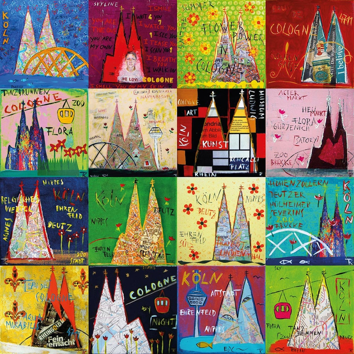 Kunstdruck Dom-Mosaik 60x60 Motiv A