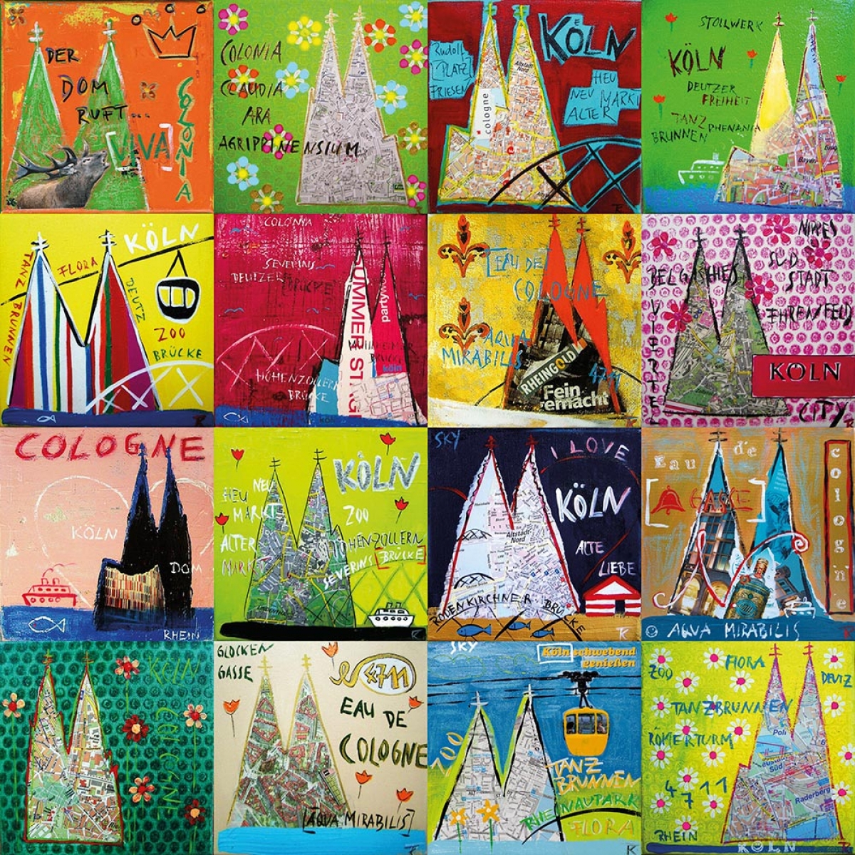 Kunstdruck Dom-Mosaik 60x60 Motiv B