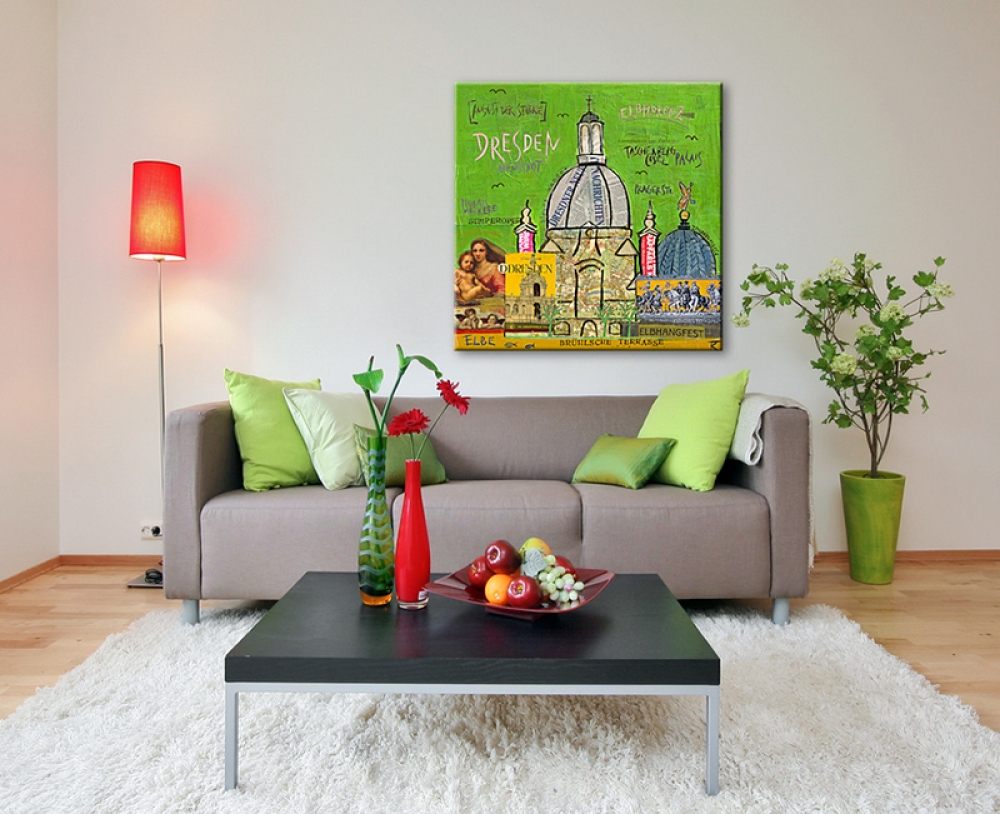 Wohnbeispiel Kunstdruck Dresden