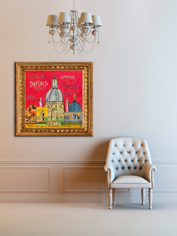 Wohnbeispiel Kunstdruck Dresden