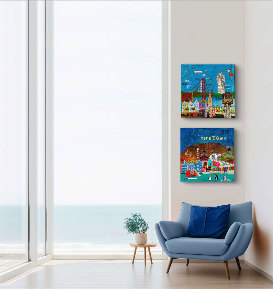 Wohnbeispiel Kunstdruck San Francisco