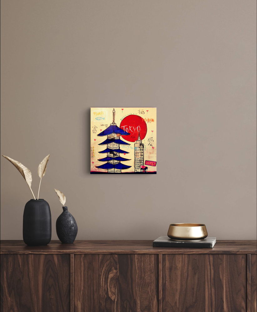 Wohnbeispiel Kunstdruck Tokyo