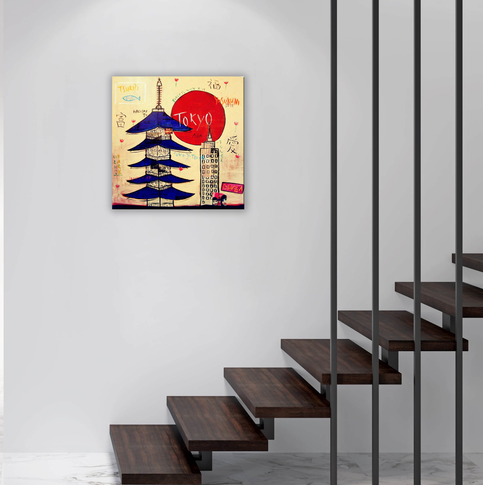 Wohnbeispiel Kunstdruck Tokyo