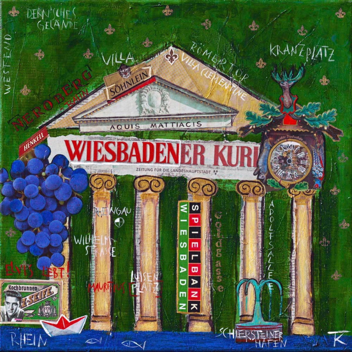 Kunstdruck Wiesbaden grün