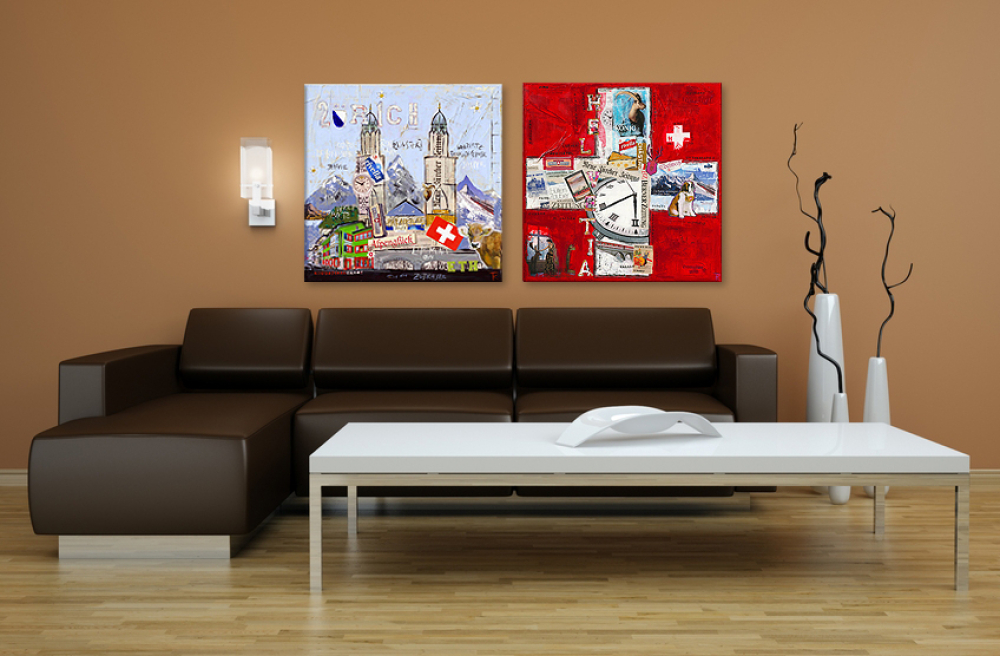 Wohnbeispiel kunstdruck zürich