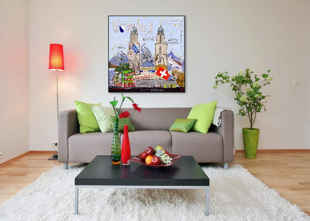 Wohnbeispiel kunstdruck zürich