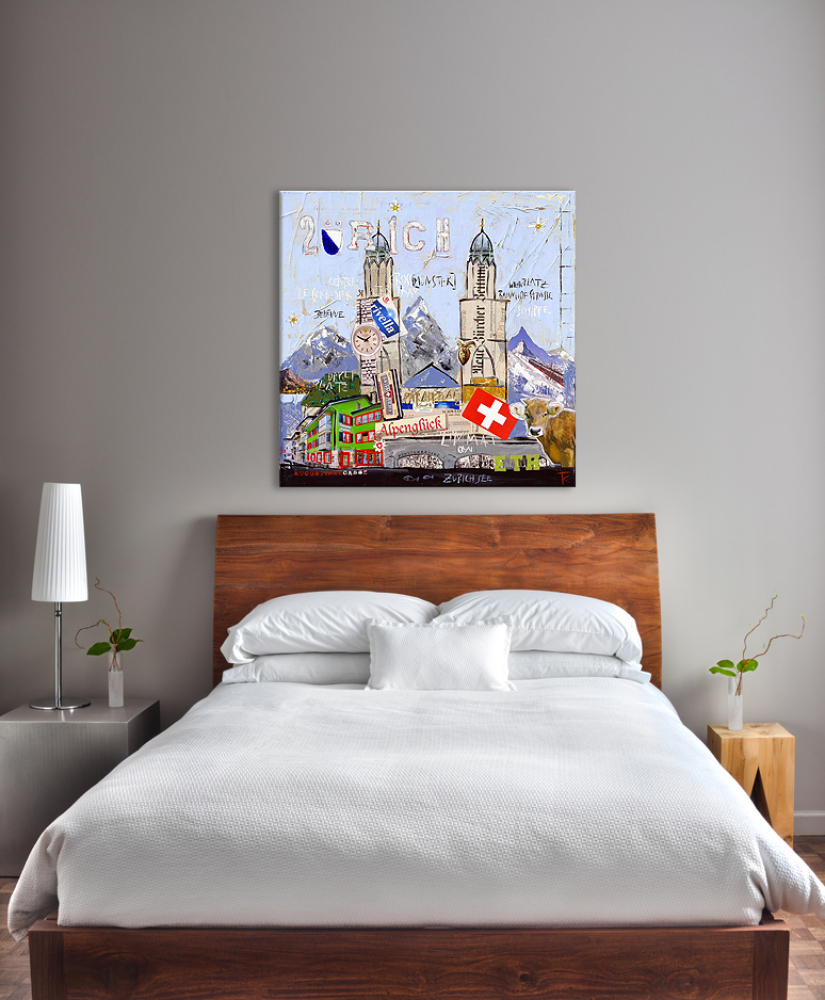 Wohnbeispiel kunstdruck zürich