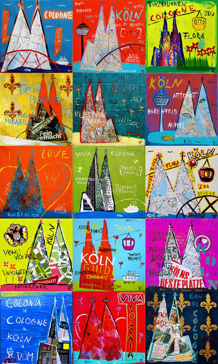 Kunstdruck Köln-Mosaik Hochformat Motiv A