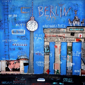 Kunstdruck Berlin blau