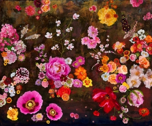 Original-Collage Barocke Flower